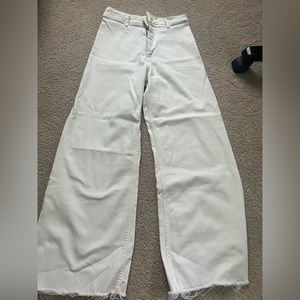 Zara marine straight white jeans